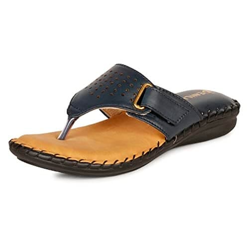 Denill Women Comfortable Soft Paded Doctor Flats (Blue) UK-6 Slipper