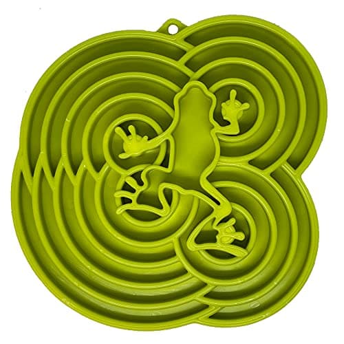 SodaPup Water Frog eTray – Durable Slow Feeder Tray Made in USA from Non-Toxic, Pet-Safe, Food Safe Material for Mental Stimulation, Slowing Down Eating, Healthy Digestion, & More