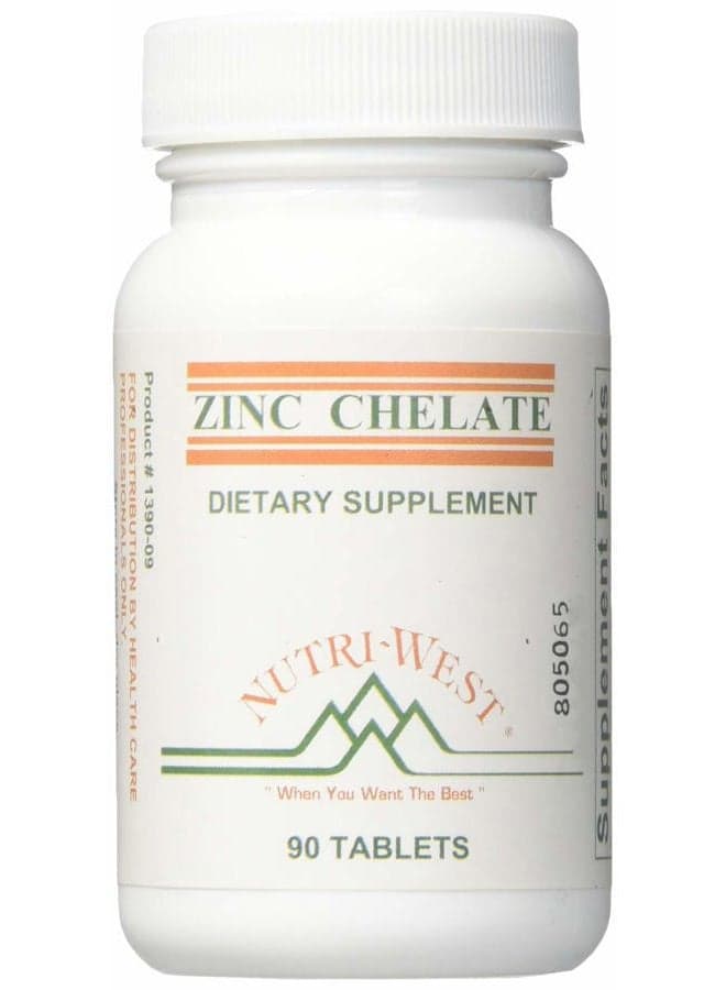 NutriWest, Zinc Chelate 16 mg 90 Tablets