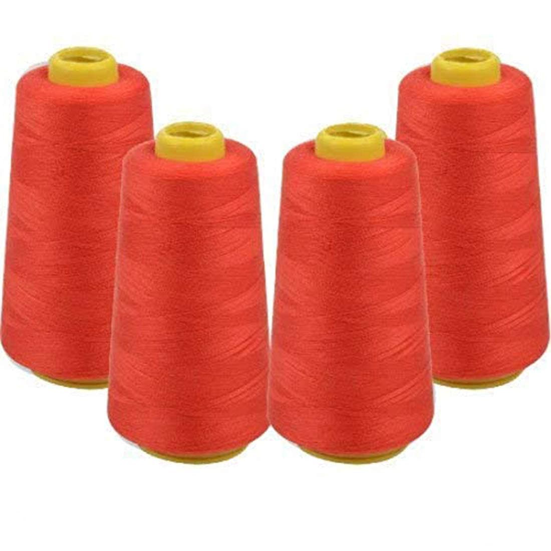 DIY Crafts Shade No # 15, Pack of 4 Spools, Overlock Sewing Thread Spools Cone (Shade No # 15, Pack of 4 Spools)