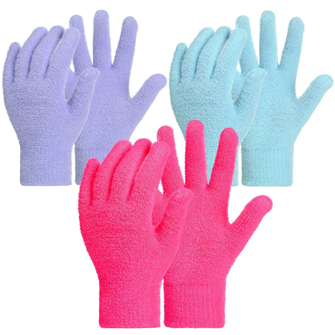 3 Pairs Moisturizing Aloe Gloves for Dry Hands Overnight Aloe Spa Infused Hydrating Cracked Hand Moisturizer Gloves for Women Men Chapped SkinStylish Color