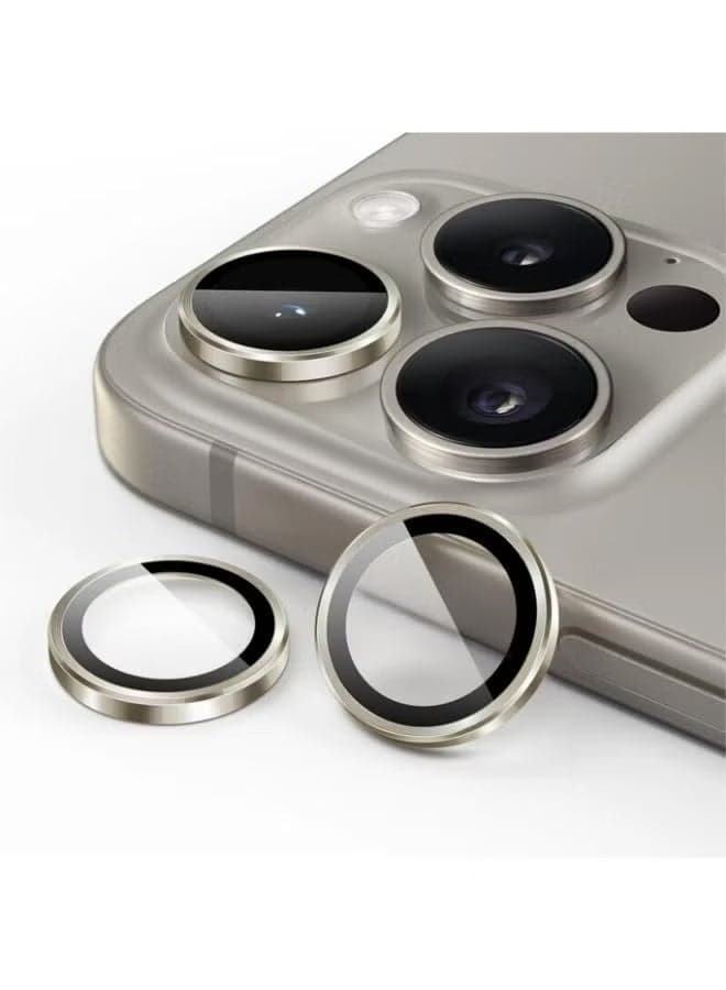 2-Pack iPhone 17 Pro Camera Lens Protector, AR Tempered Glass Camera Cover with Metal Frame, Strong Adsorption Scratch Resistant Lens Protection for iPhone 17 Pro – Silver