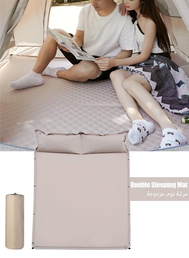Self Inflating Sleeping Pad for Camping Camping Pad Lightweight Inflatable Camping Mattress Pad Insulated Foam Sleeping Mat for Backpacking Tent Hammock (Double Sleeping Mat)