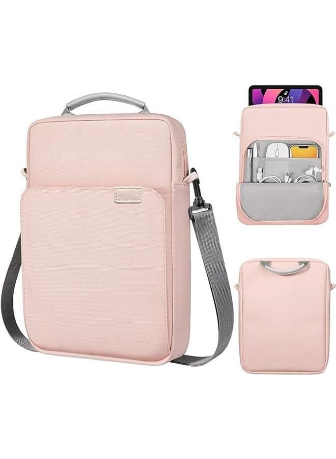 9-11 Inch Tablet Sleeve Bag, Fits for iPad air 5 10.9 2022, iPad Pro 11 M2 2022-2018, iPad 10th 10.9, Air 4 10.9, Tab S8 2022, Handle Carrying Case with Shoulder Strap, Pink