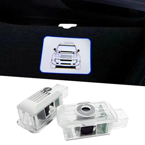 2PCS Led Car Door Lights Projector Logo Compatible for Defender (L663; 2020-presnet) Shadow Ghost Light Courtesy Laser Welcome Light (Defender White)