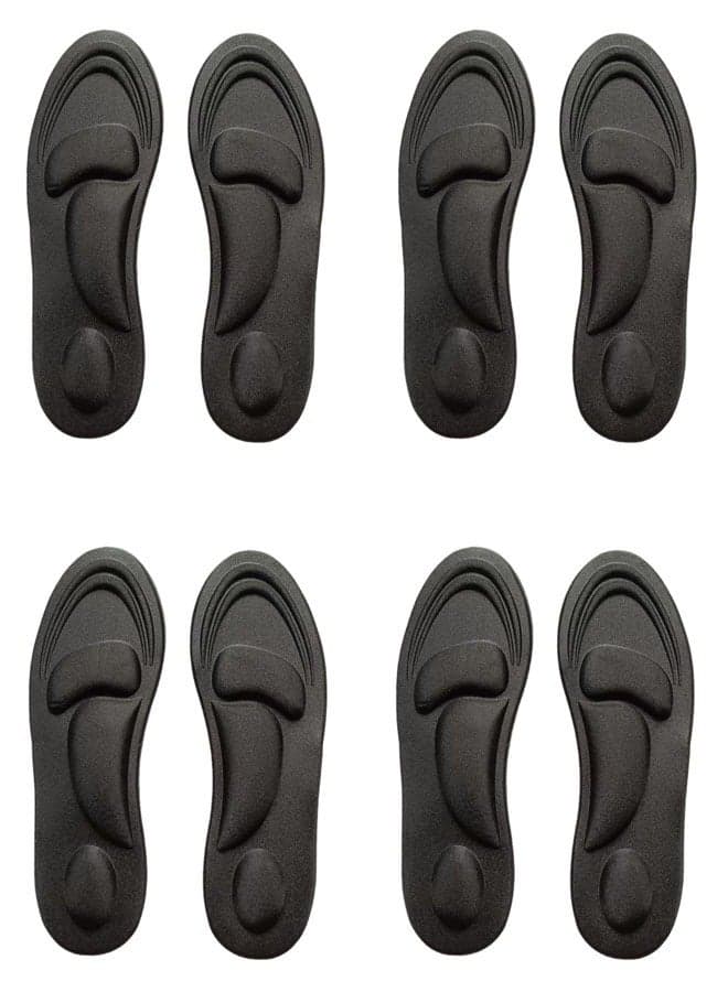 4 Pair of Memory Foam Cushion Running Shoe Insoles
