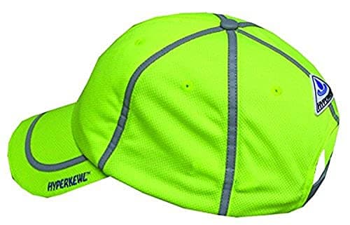 HyperKewl 6595 Evaporative Cooling Mesh Baseball Cap with Hook and Loop Closure, Highly Durable, HperKewl Cooling Material, Hi-Viz Lime