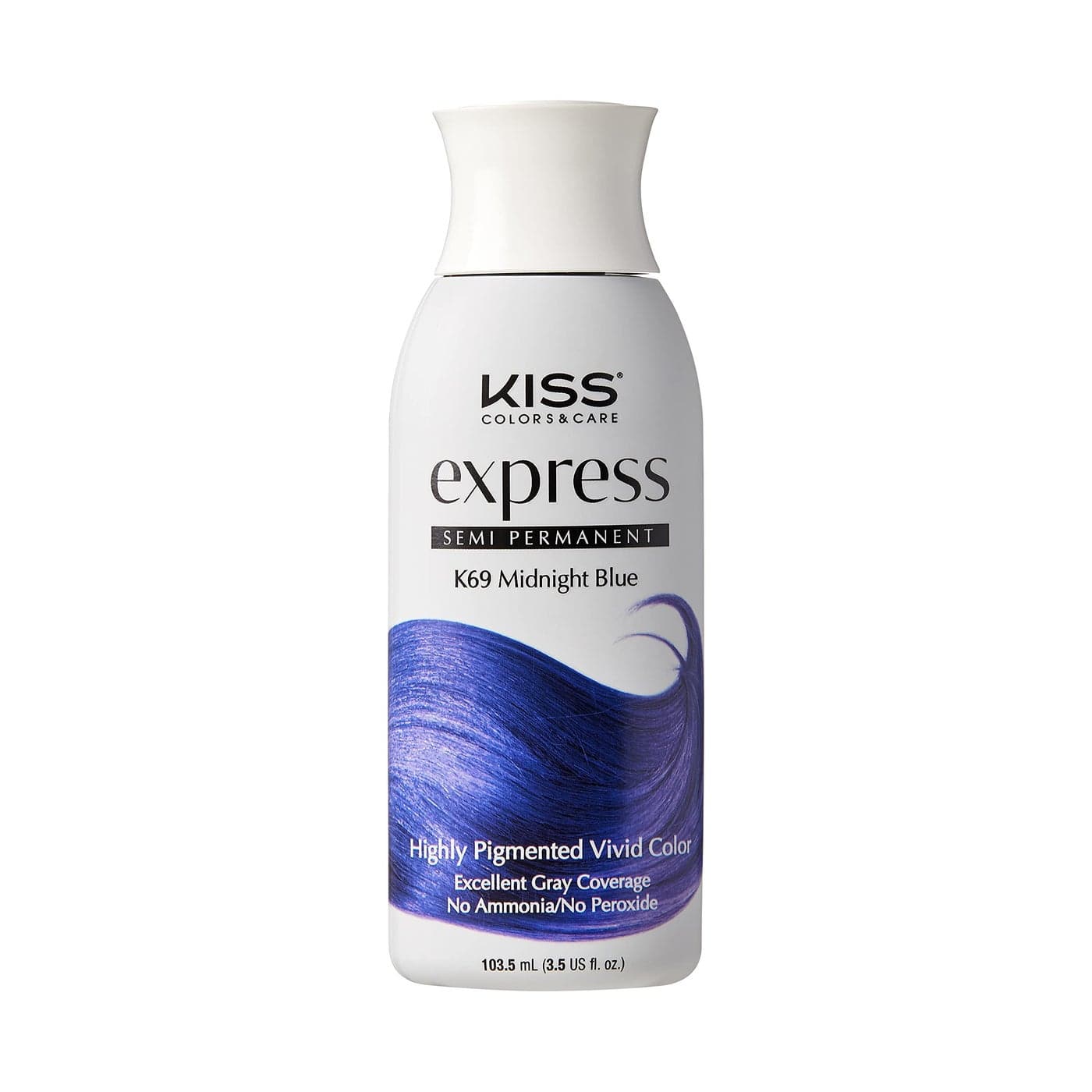 Kiss Express Color #K69 Semi-Permanent Midnight Blue 3.5 Ounce (100ml)