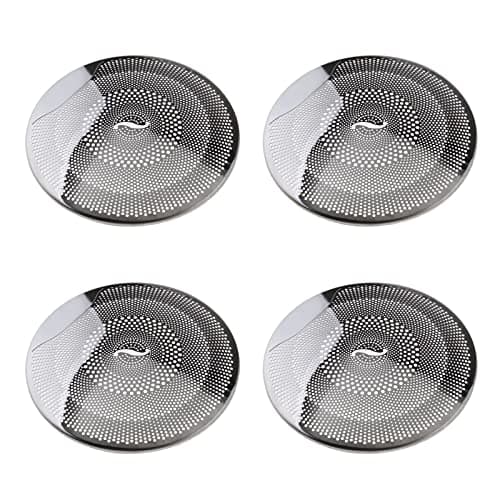 Micro Traders 4PCS Car Audio Speaker Cover Door Loudspeaker Trim Compatible with Mercedes-Benz E/C/GLC Class W213 W205 Car Interior Accessories Bright Silver Stainless Steel