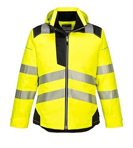 Portwest PW3 HiVis Winter Jacket Work Safety Protective Reflective Waterproof Coat ANSI 3 Large