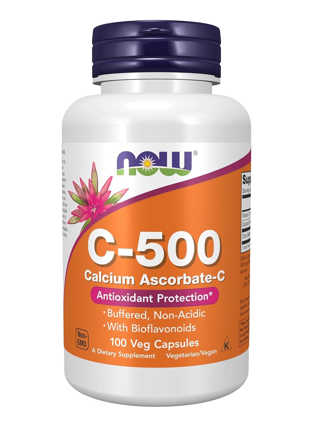 C-500 Calcium Ascorbate-C Antioxidant Protection Dietary Supplement - 100 Capsules