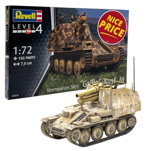 Revell 03315 Sturmpanzer 38t Grille Ausf M 172 Scale UnbuiltUnpainted Plastic Model Kit