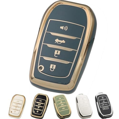 Tautrophen Key Fob Cover Fit for Toyota Camry Mirai 2025 Crown Corolla Grand Highlander Tundra Venza Sequoia