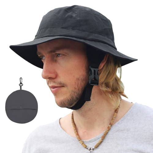 Gustave® UPF 50+ Sun Hat Bucket Hat for Men Women with Breathable Mesh, Quick-Dry Lightweight Design, Adjustable Chin Buckle, Packable for Travel, Surfing, Hiking, Beach, Outdoor Adventures