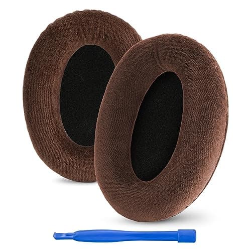 Linkidea Replacement Ear Pads for Sennheiser HD 515/518/ 555/595/ 598/ 598SE/ 560s/ 380/559/ 569/ PC350/ PC360/ Game one/ HMEC250 Headphones Ear Cushions (Velour/Brown)