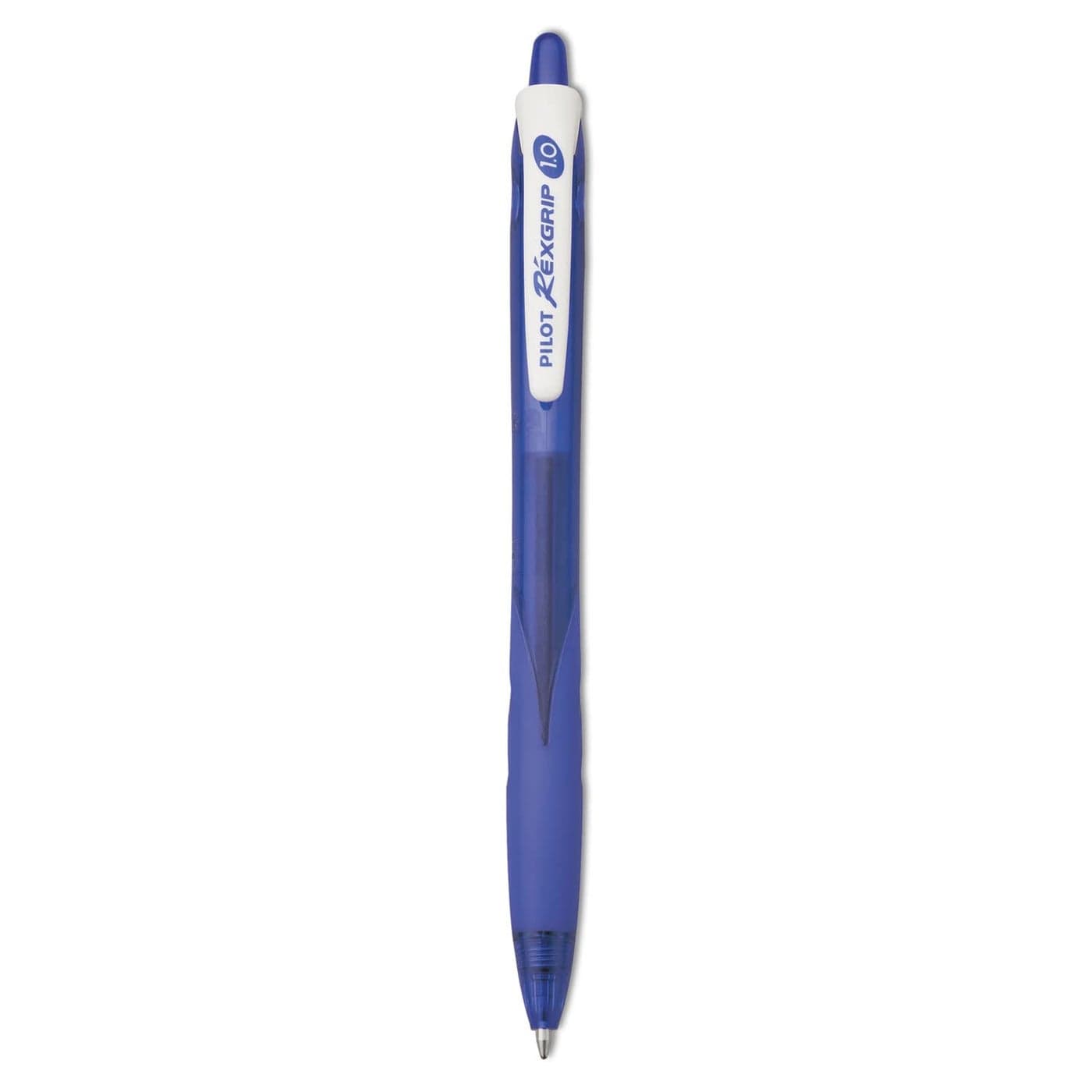 Pilot RexGrip BeGreen Refillable & Retractable Ballpoint Pens, Medium Point, Blue Ink, 12-Pack (32371)