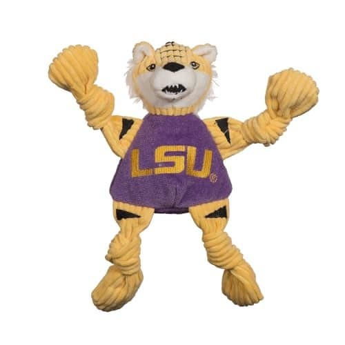 HuggleHounds Knottie Plush Dog Toy Dog Stuffed Animal Toy Puppy Toys Squeaky Dog Toy for Small Medium Large Dogs Durable Plush to Keep Them Busy Officially Licensed Mike the Tiger Small