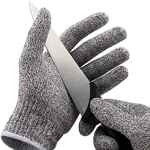 JB Export Anti Cutting Cut Resistant Hand Safety Gloves Cut-Proof Level 5 Protection with Rubber Grade Finishing for Women Kitchen Food Vegitables, Gardening Care, Industrial (Free Size, Grey)