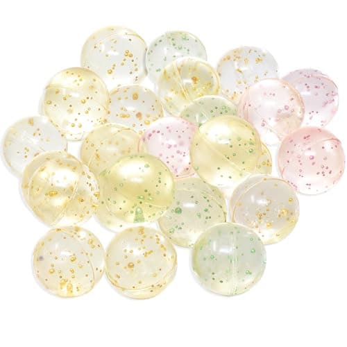 Kiddie Play 25 Bouncy Balls for Kids Party Favors Clear Bouncy Ball 27mm Superball Small Rubber Balls for Kids
