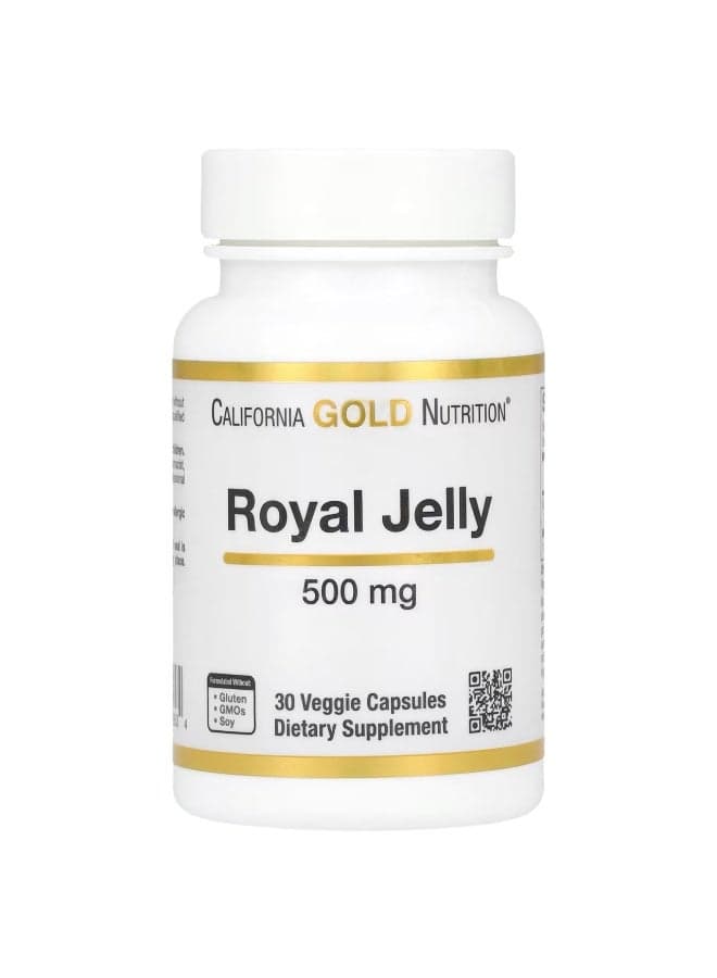 California Gold Nutrition, Royal Jelly, 500 mg, 30 Veggie Caps