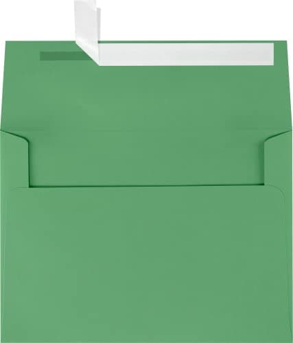 LUXPaper A7 Invitation Envelopes | Peel & Press | 5 1/4" x 7 1/4" | Holiday Green | 80lb. Text | 50 Qty