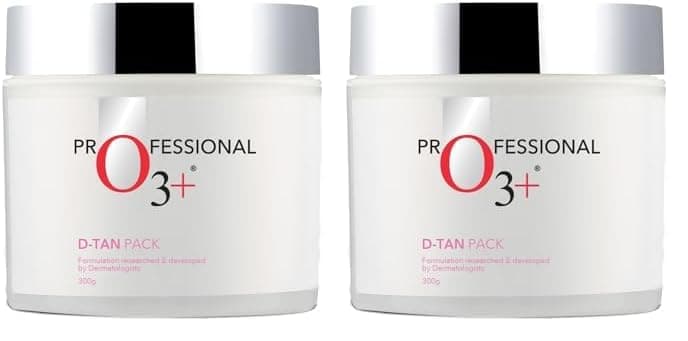 O3 DTAN Pack for Instant Tan Removal Sun Damage Protection Infused with Mint and Eucalyptus Oil Ideal for All Skin Types 300g Detan Pack for Tan Removal Pack of 2