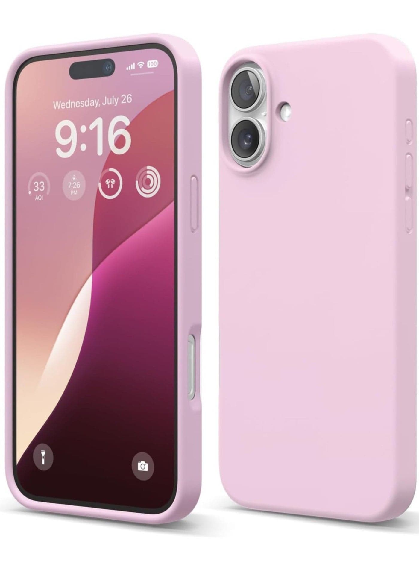Hot Pink Liquid Silicone Case for iPhone 16 Plus - Full Body Protection, Shockproof, Slim Design with Anti-Scratch Microfiber Lining