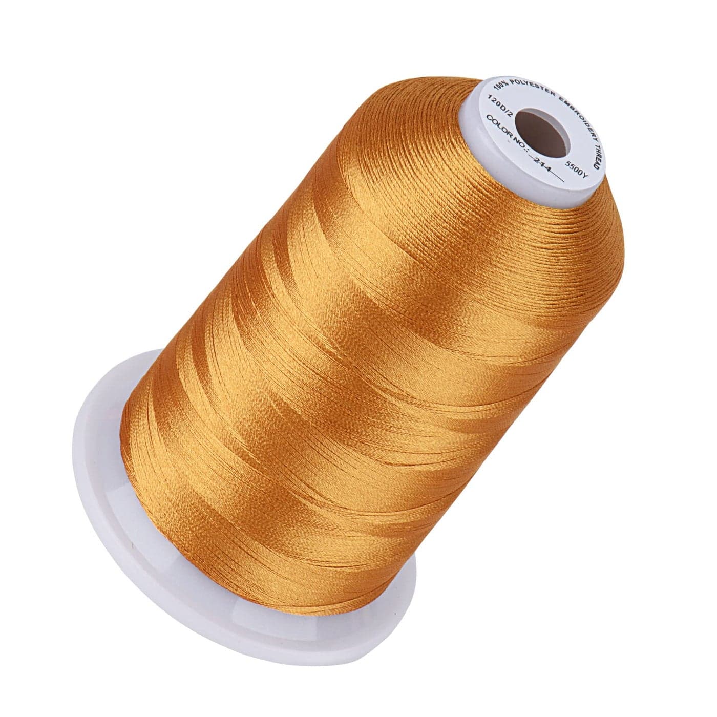 Simthread Embroidery Thread 5500Yds 5000M 40WT 100 Polyester 170 Vivid Colors CPSC Certified HighSpeed Rated Compatible with Brother Singer Janome More Deep Gold 214