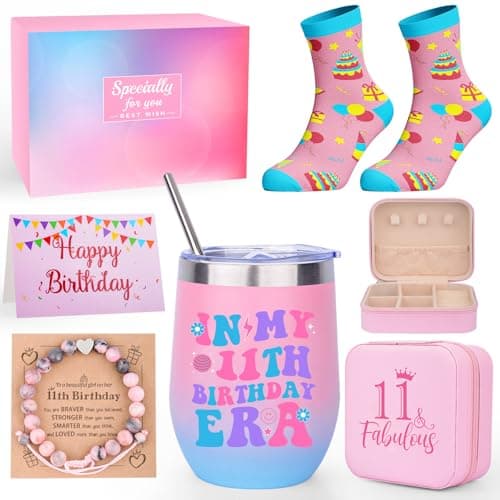 TOUPONS 11 Year Old Girl Birthday Gifts, Best 11th Birthday Gifts for Teen Girls, Gifts for 11 Year Old Girls, Happy 11th Birthday Gifts Ideas, 11th Christmas Gifts for Daughter Niece Granddaughter