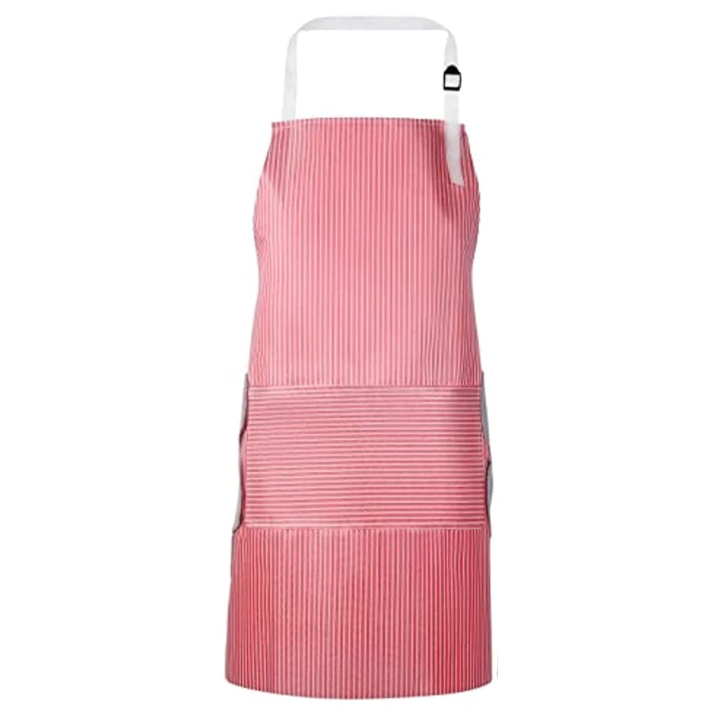 Mockery Waterproof OilProof Bib Kitchen Apron with Pocket Velvet Towels and Long Ties Adjustable Neck Strap Cooking Chef Women Men Aprons for Home Kitchen Restaurant Coffee house Red