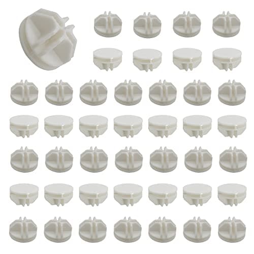 Moicstiy 50Pcs Wire Cube Plastic Connectors White Plastic Grid Cube Organizer Connector for Modular Closet Storage Organizer and Wire Shelving