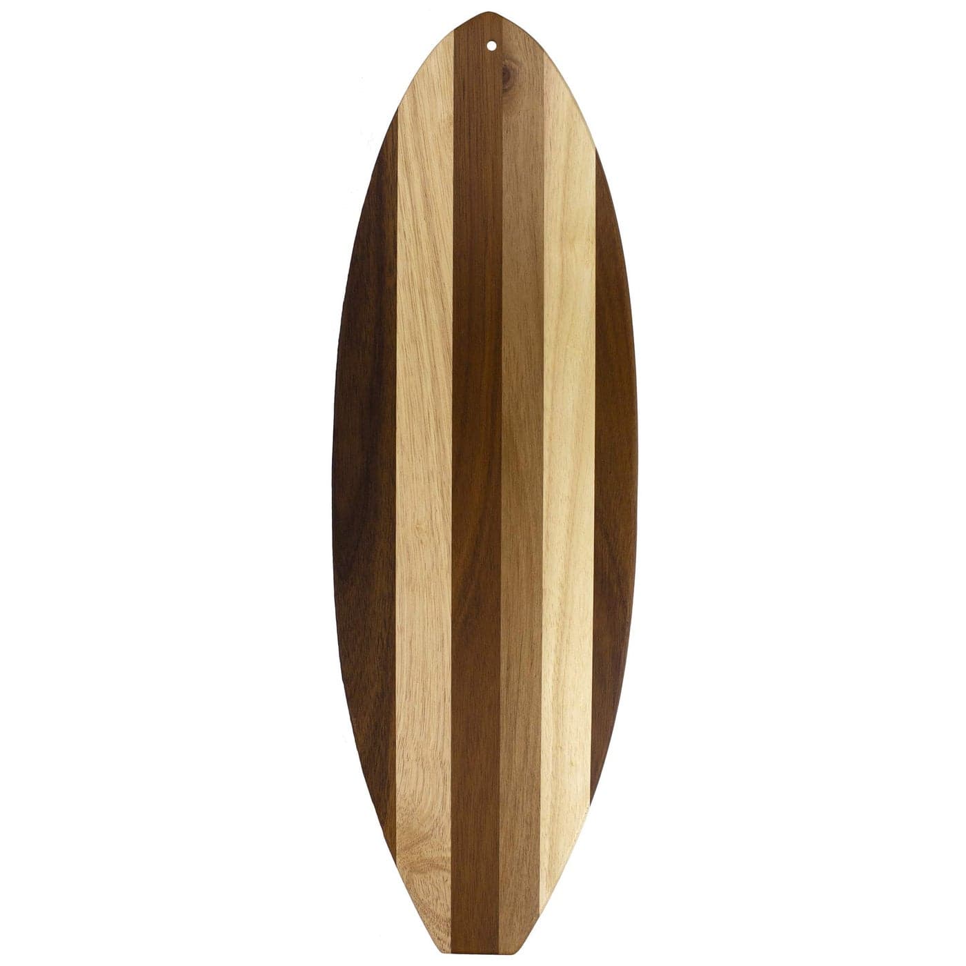 Totally Bamboo Rock Branch Series Shiplap Surfboard Shaped Wood Serving and Cutting Board Great for Wall Art