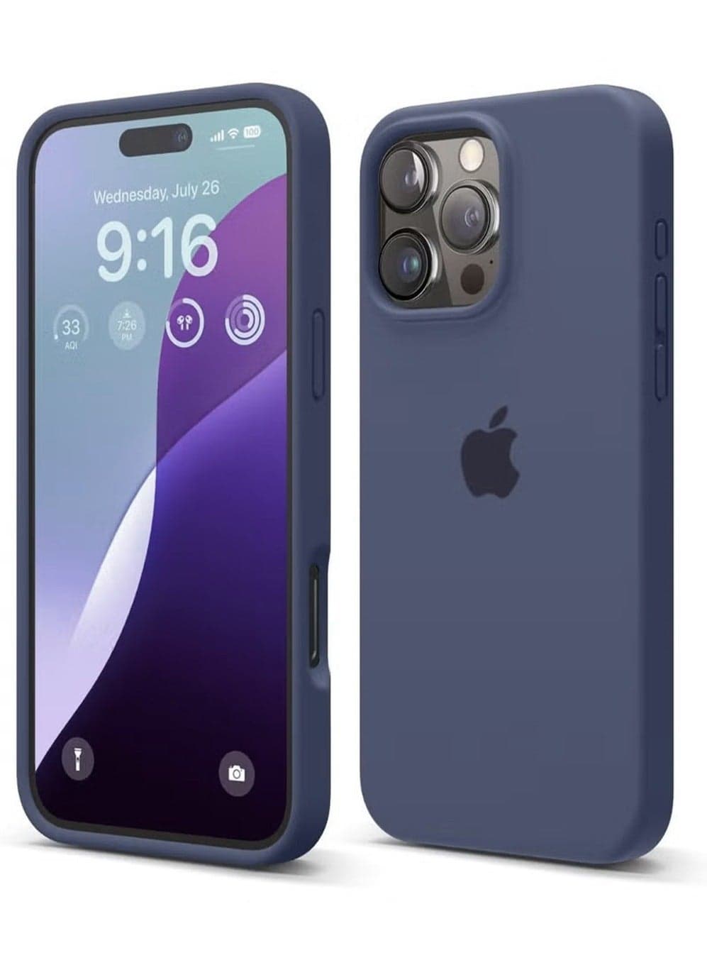 Liquid Silicone Case Cover For iPhone 16 Pro,Silky Soft Touch Full Body Protective Phone Case Anti Scratch Shockproof Cover With Microfiber Lining,Slim Protective Back Cover with Comfortable Hold To