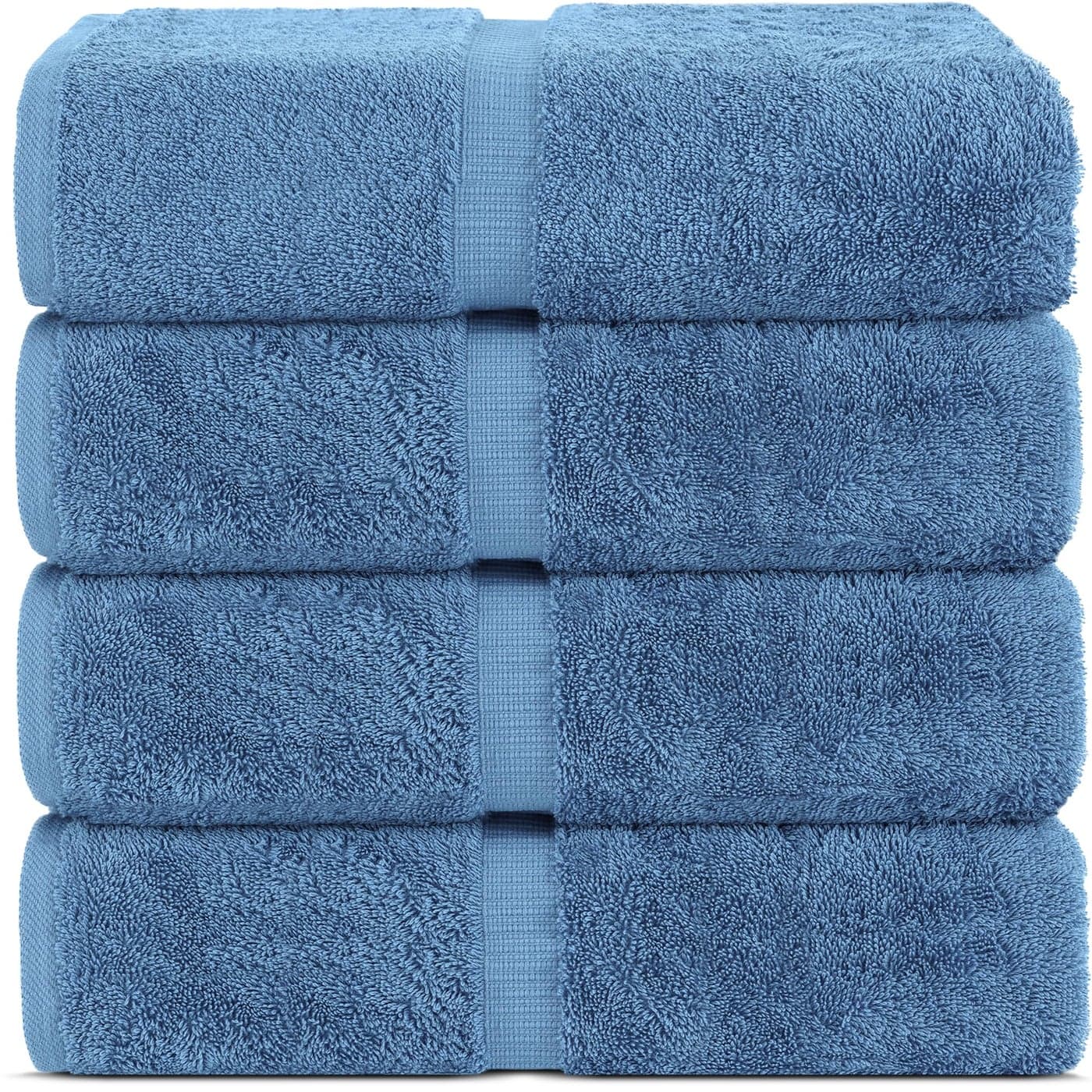 Chakir Turkish Linens 100 Cotton Premium Turkish Towels for Bathroom 30 x 60 Large Bath Towels 4 Piece Wedgewood