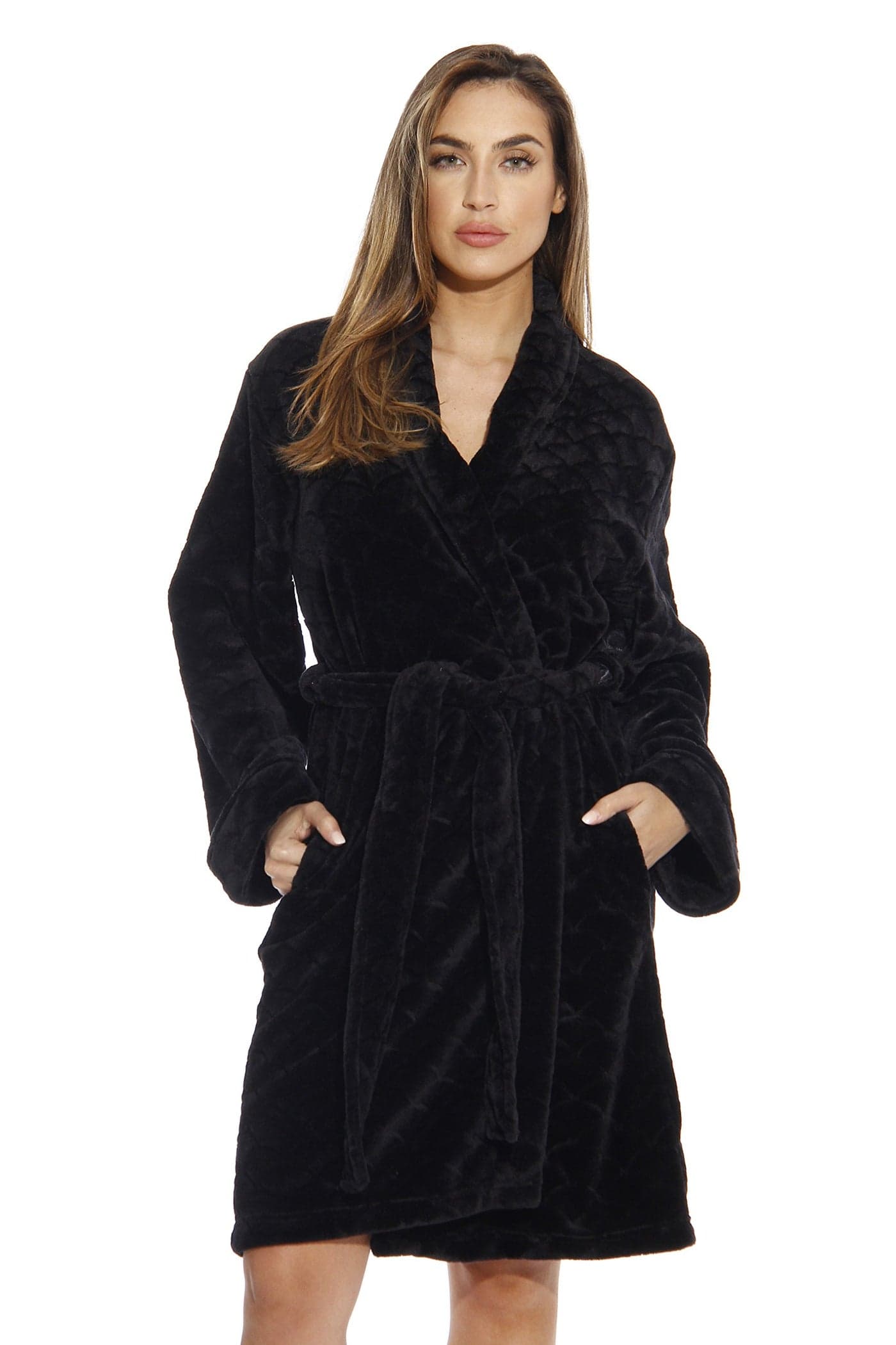 Just Love Kimono Robe Bath Robes for Women 6311-Black-2X