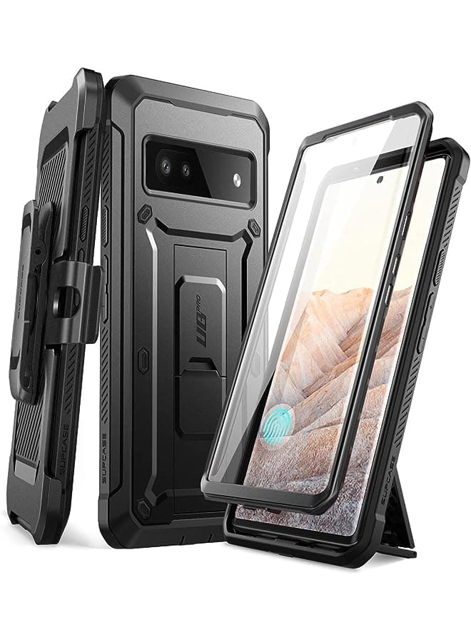 Unicorn Beetle Pro Series Case for Moto G Power 2022, Full-Body Rugged Belt Clip & Kickstand Case with Built-in Screen Protector (Black)