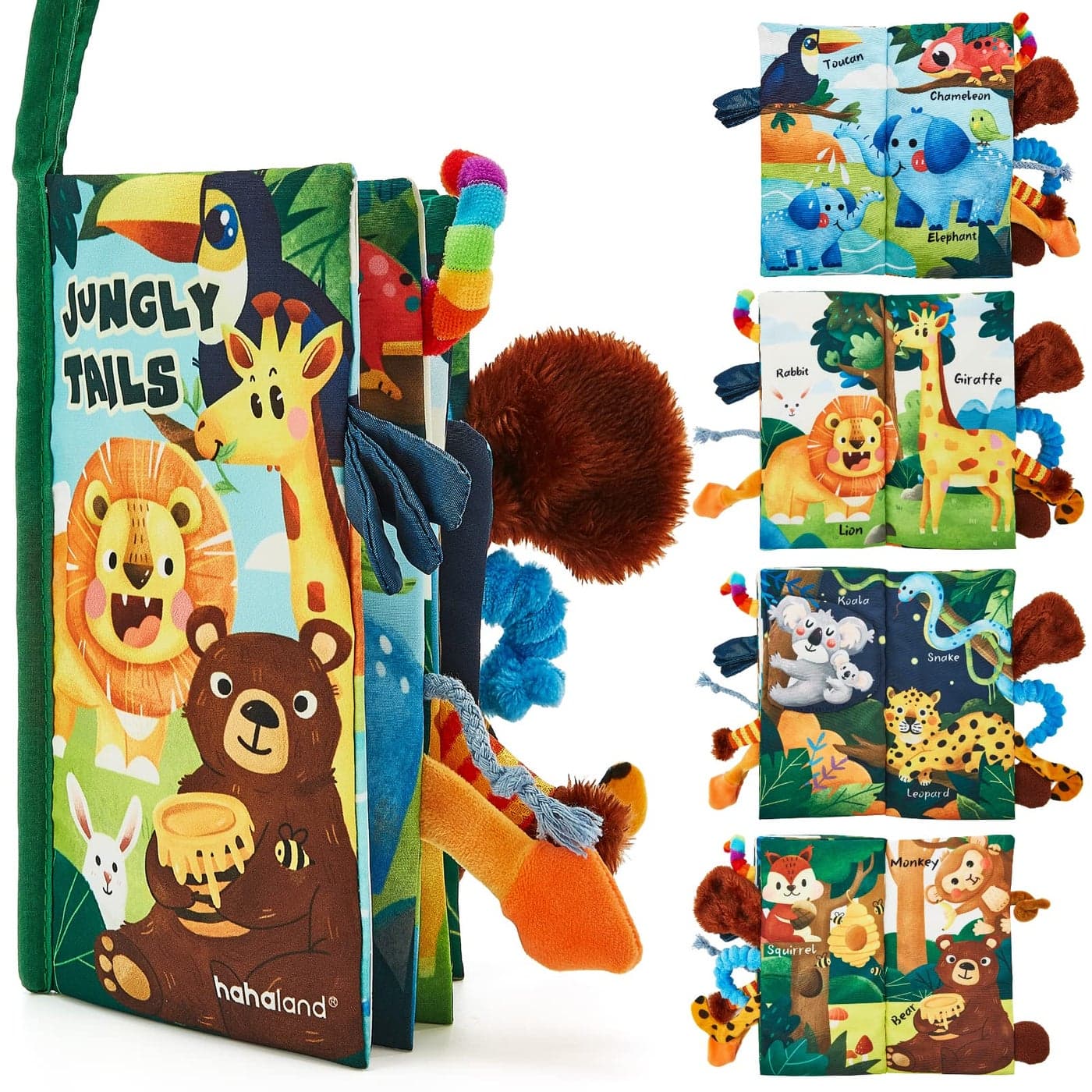hahaland Baby Books 06 Months Infant Tummy Time Toy High Contrast Sensory Toys 6 to 12 Months Touch Feel Book Babies Travel Toy Gifts for Boy Girl 03 Month Baby Shower Birthday Gifts Single Book