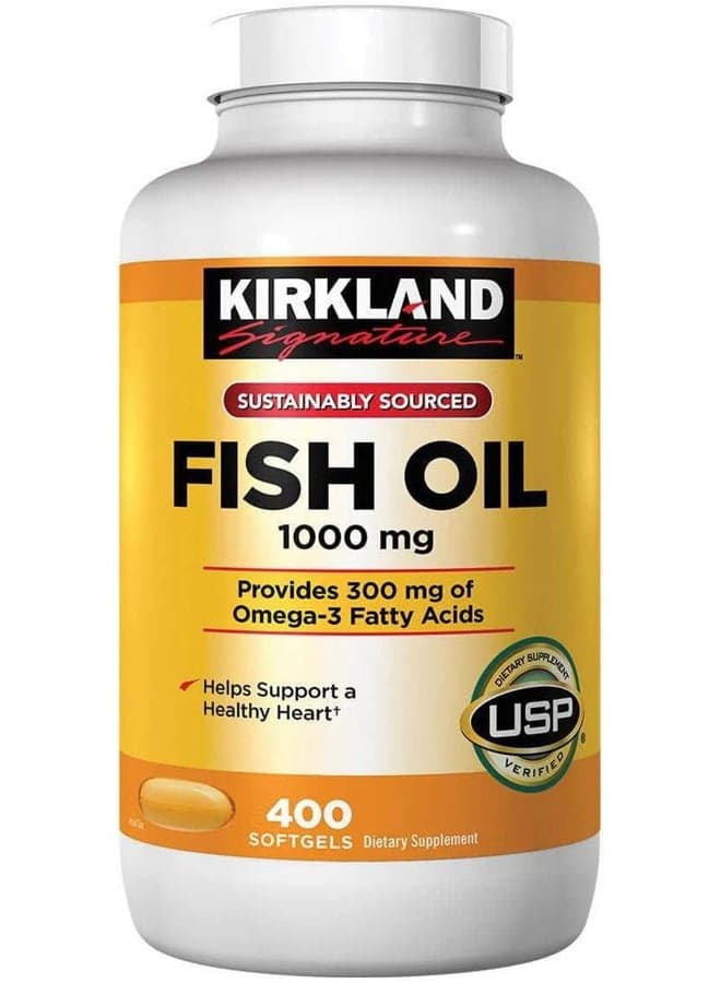 Kirkland SignatureTM Omega-3 Fish Oil Concentrate 1,000 Mg, 400 Softgels