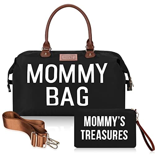 DOFASAYI Diaper Bag Tote - Mom Bag with Changing Pad, Waterproof Baby Diaper Bag Backpack, Large Travel Essentials Tote Bag Unisex, Black