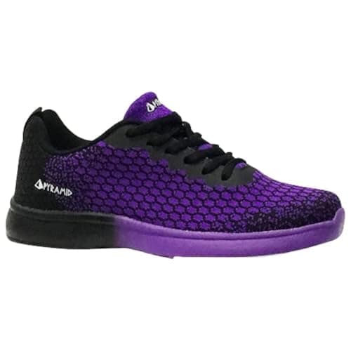 Pyramid Womens Path Lite Seamless Mesh Bowling Shoes BlackPurple Size 10