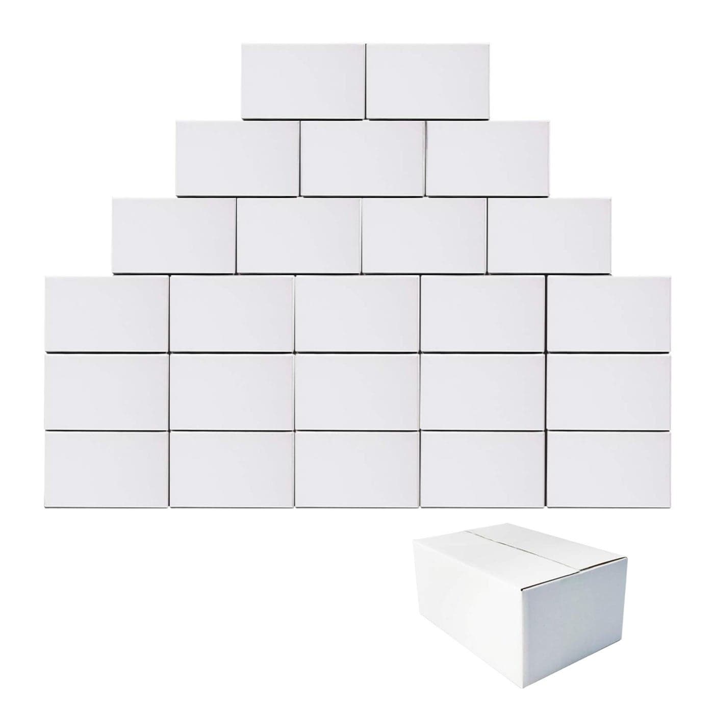 PETAFLOP 10x7x5 Shipping Boxes White Corrugated Mailing Cardboard Box for Packing Small Business 25 Pack
