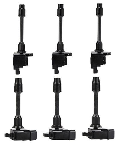 ENA Set of 6 Ignition Coil Pack Front and Rear 2000 2001 Compatible with Infiniti Nissan 00 01 Maxima I30 30L V6 Replacement for UF348 UF363 C1266 C1267