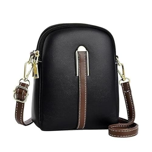 ADISA Women's Girls Grains Cross Body Sling Messenger Bag (SL8133-BLA)