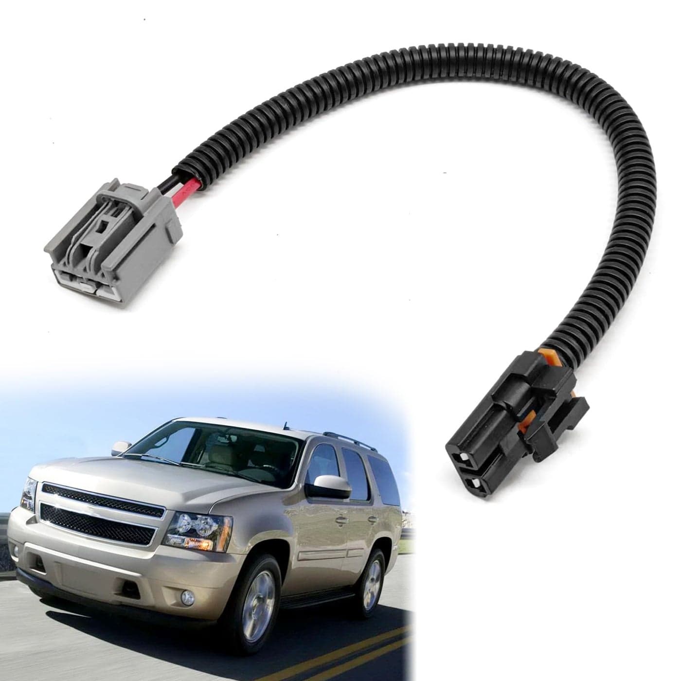 SYudwen 15887352 GM Blower Motor Wiring Harness with Wire Tube Compatible with Chevy Suburban Tahoe Silverado Avalanche GMC Yukon XL Sierra Cadillac Escalade Replaces OE 1575221 22957044