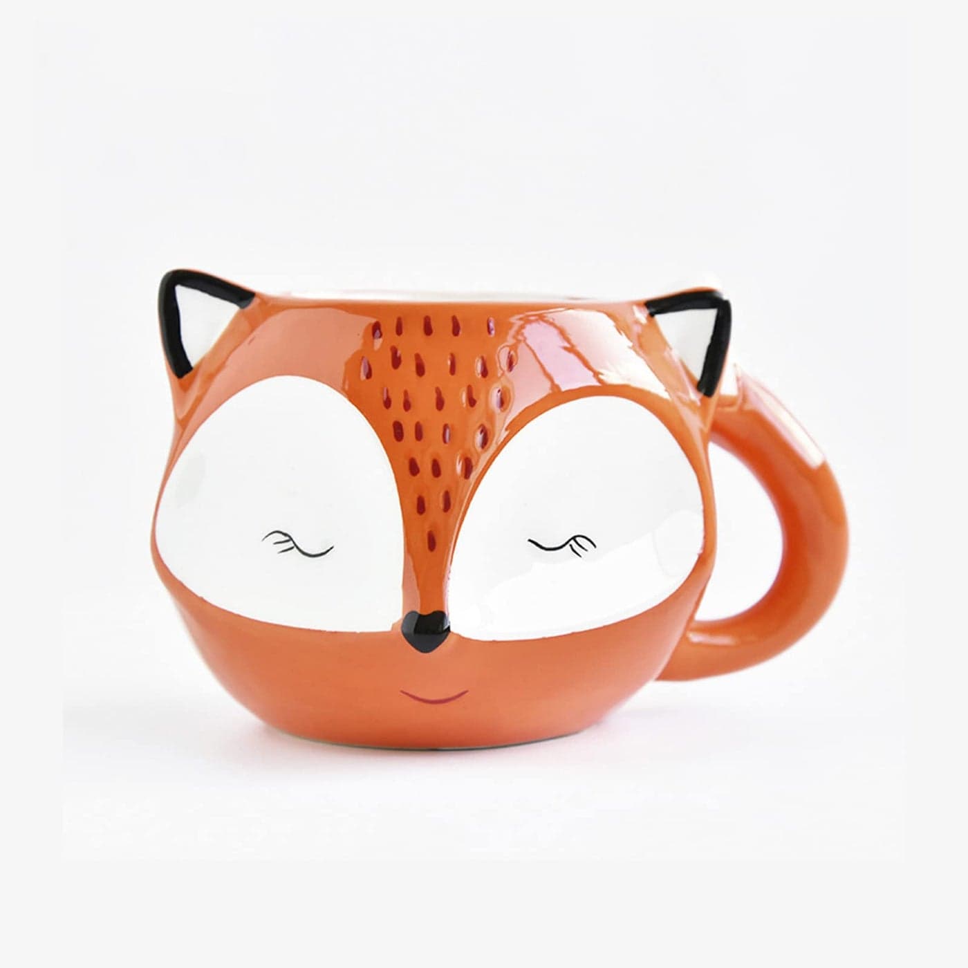Hosoncovy 550ML 3D Animal Shaped Ceramic Mug With Handle Coffee Tea Milk Drink Cup Gift Fox