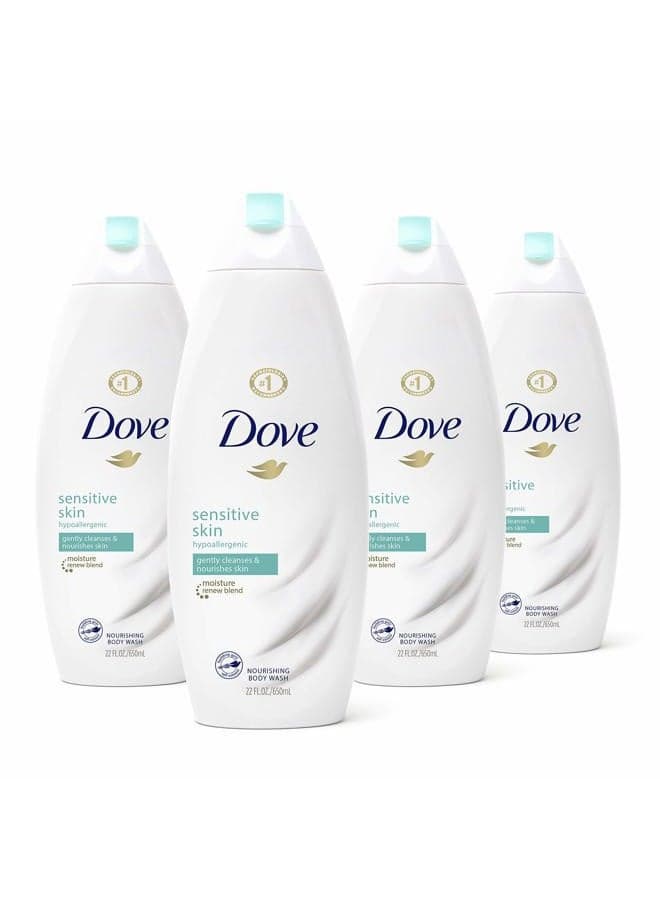 Sulfate Free and Hypoallergenic, Sensitive Skin Body Wash, 22 oz, 4 count