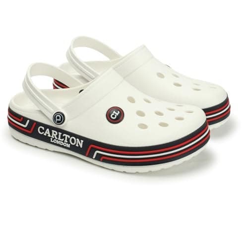 Carlton London Men Clogs, White, UK-8