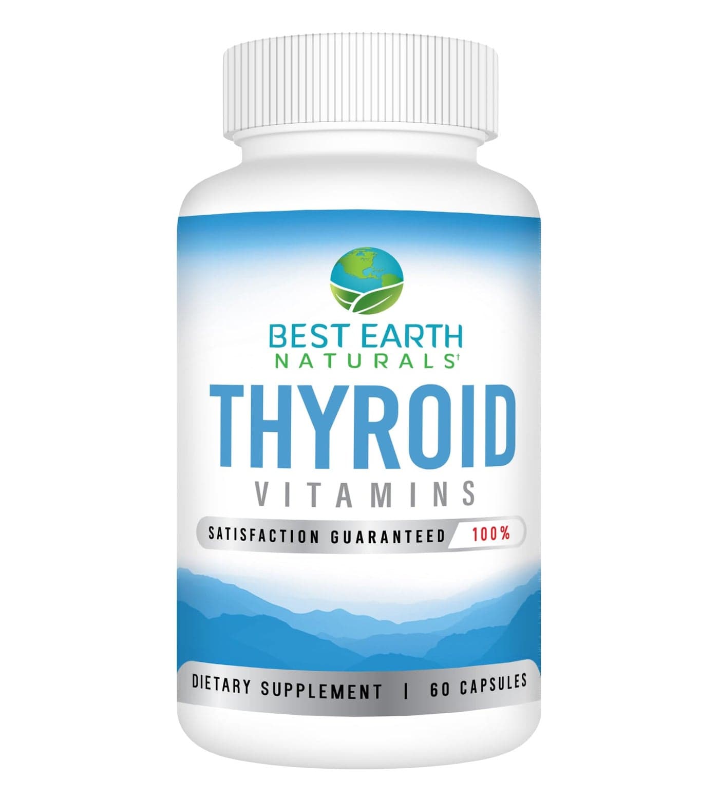 Best Earth Naturals Thyroid Support Supplement for Women and Men 60 Capsules