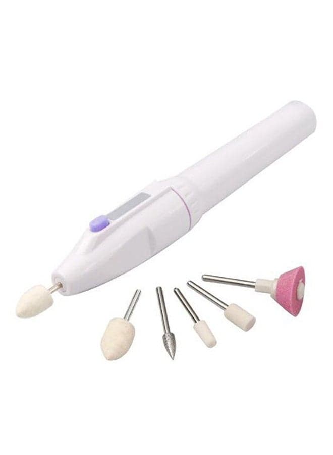 Salon Electric Manicure Pedicure Nail File Kit with Multiple Attachments