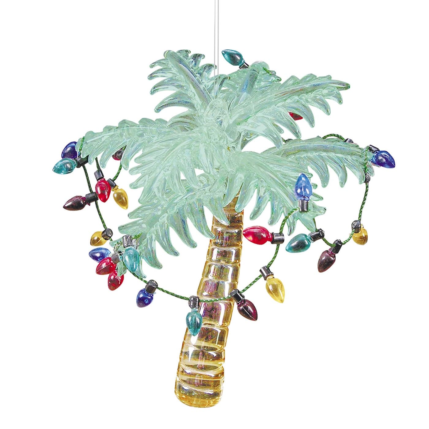 CF Home Palm Tree with Christmas Lights Beach Coastal Christmas Xmas Ornament Green